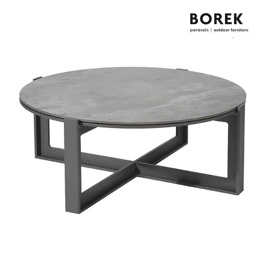  Runder Tisch Aus Alu 83cm - Anthrazit - Faro Loungetisch