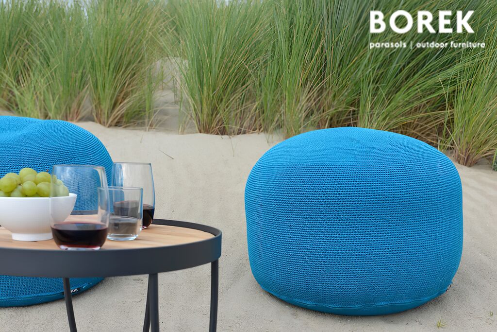  Rundes Boden Sitzkissen Von Borek - Türkis - Ardenza Seil - Crochette Sitzkissen
