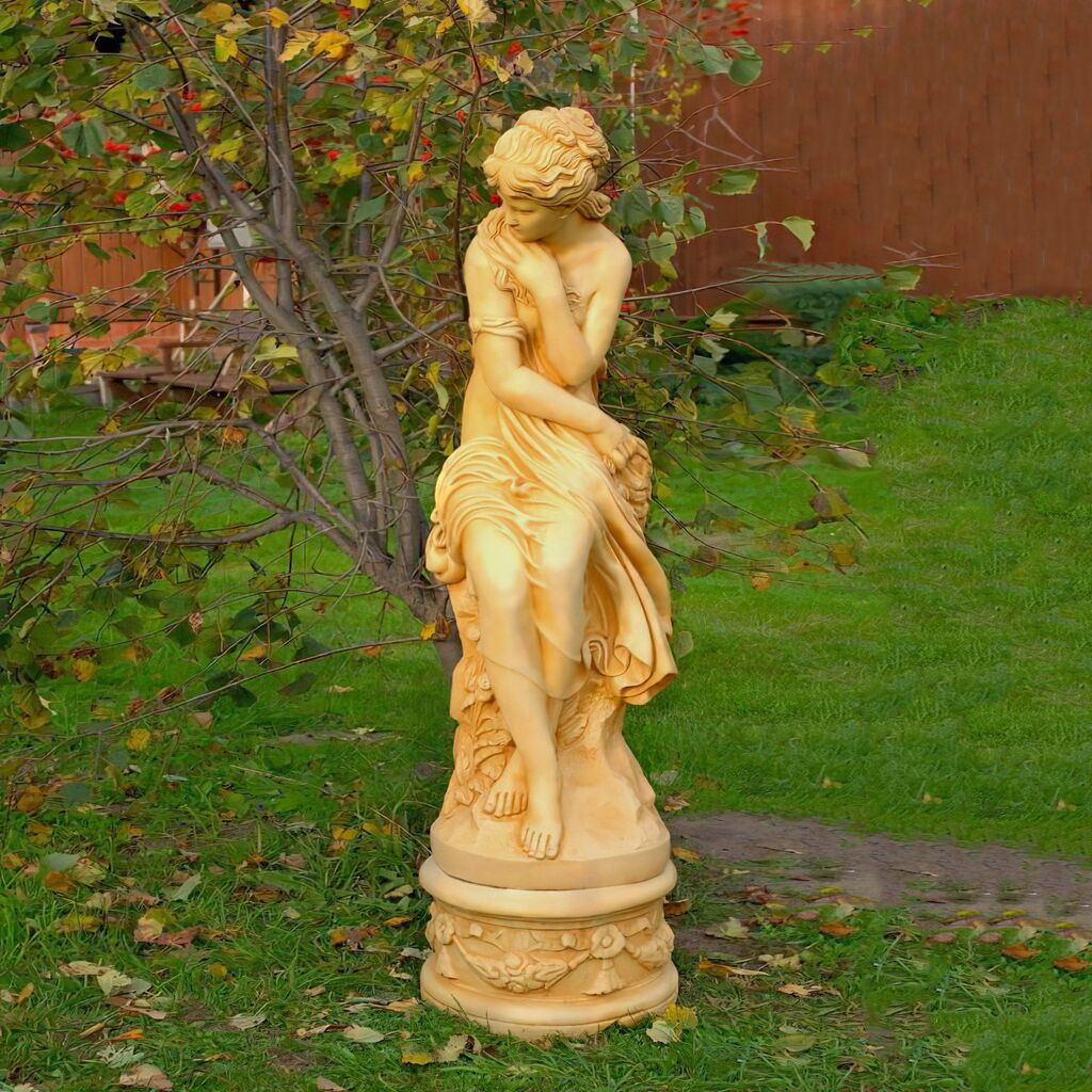  Rundes Gartenpodest Aus Steinguss Mit Floraler Verzierung - Biagio