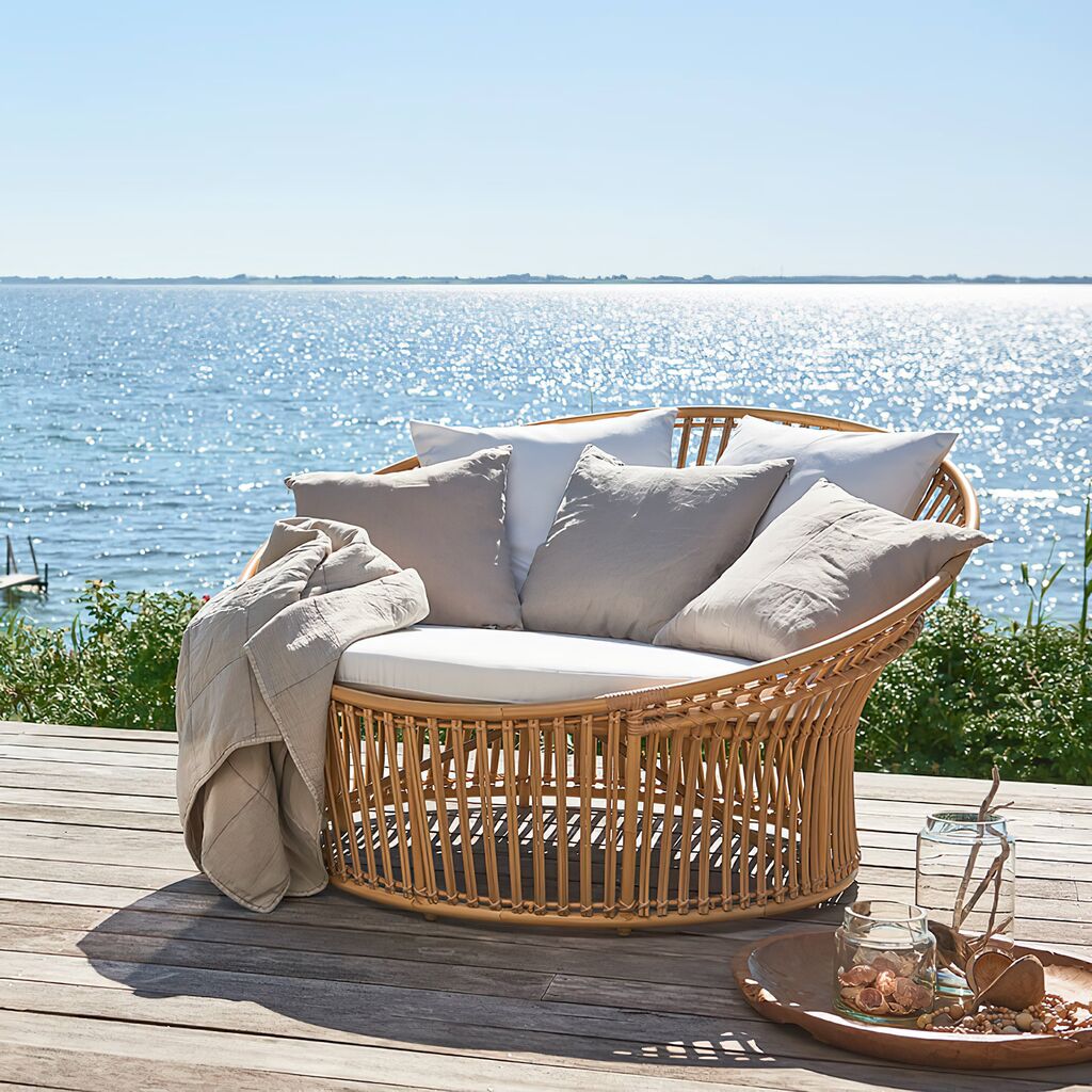  Rundes Loungesofa Für Den Garten Mit Rückenlehne - Gartensofa Norell