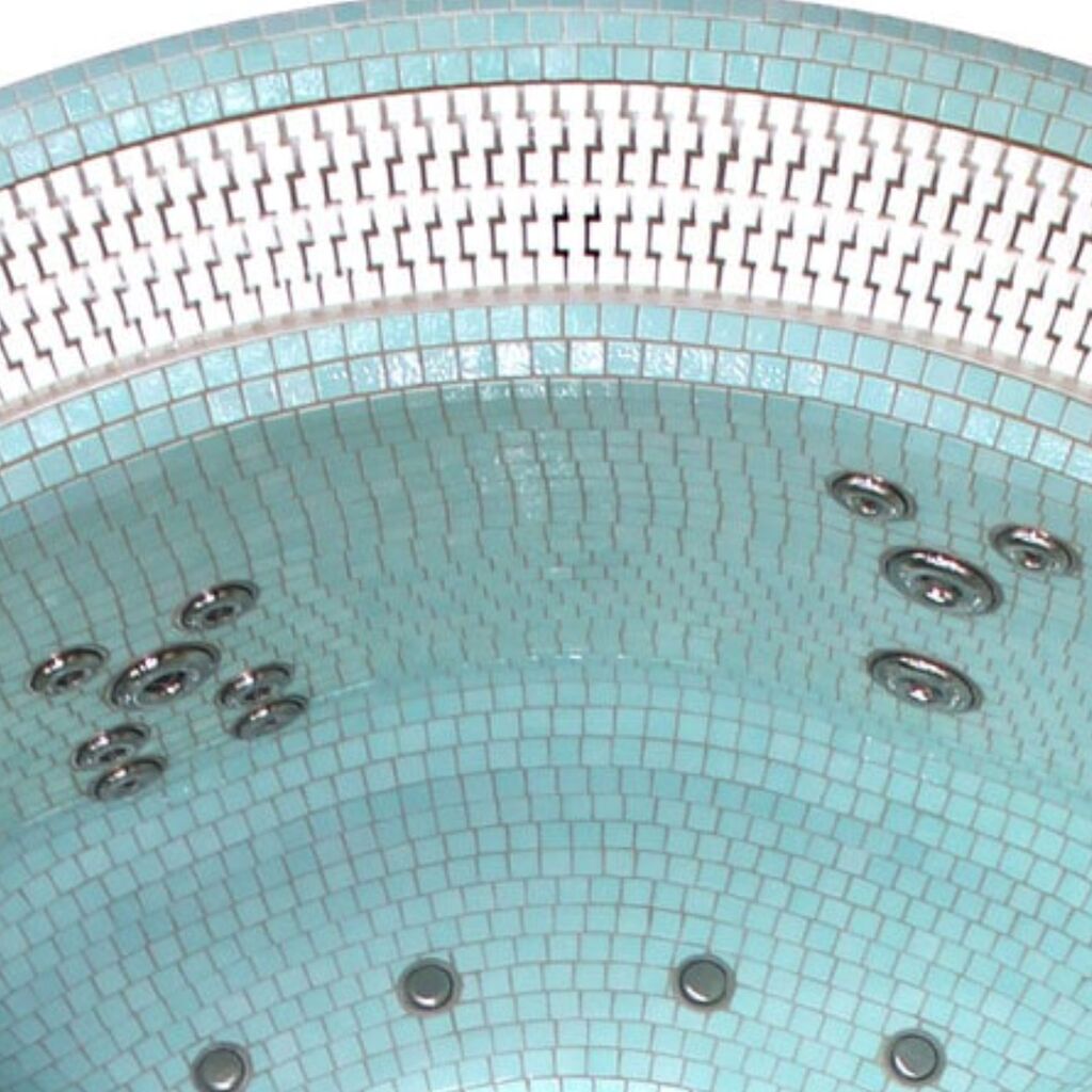  Rundes Wellness Spa Verziert Mit Mosaiksteinen - Inground - Theoris