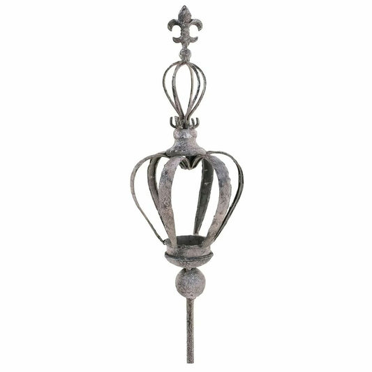  Rustikaler Gartenstecker Aus Metall Mit Kronenspitze - Korono