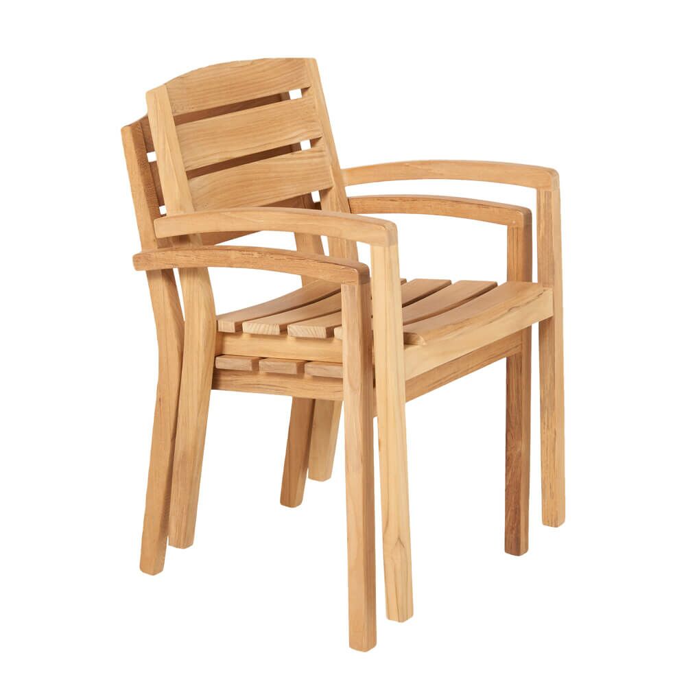  Schicker Stapelbarer Gartenstuhl Aus Teakholz - Daniel Stapelstuhl