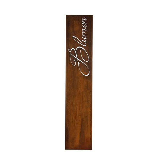  Schild Für Den Garten - Blumen - Metall Rost - Clypeus Flora