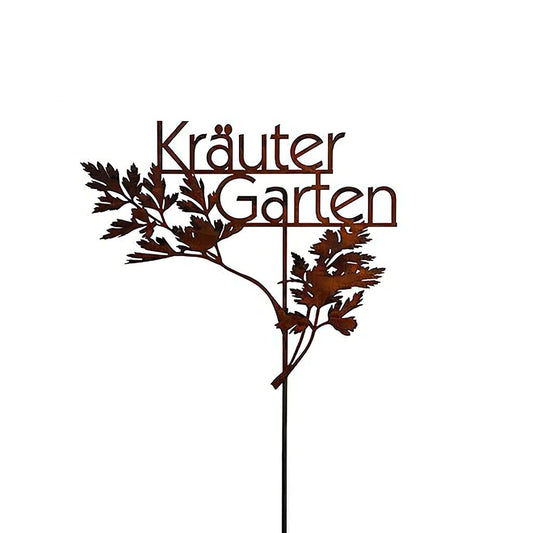  Schild Für Den Garten - Rost Metall - Kräutergarten