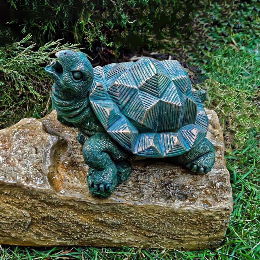  Schildkröten Wasserspeier Aus Steinguss Für Die Kunstvolle Teich Gestaltung - Karolos