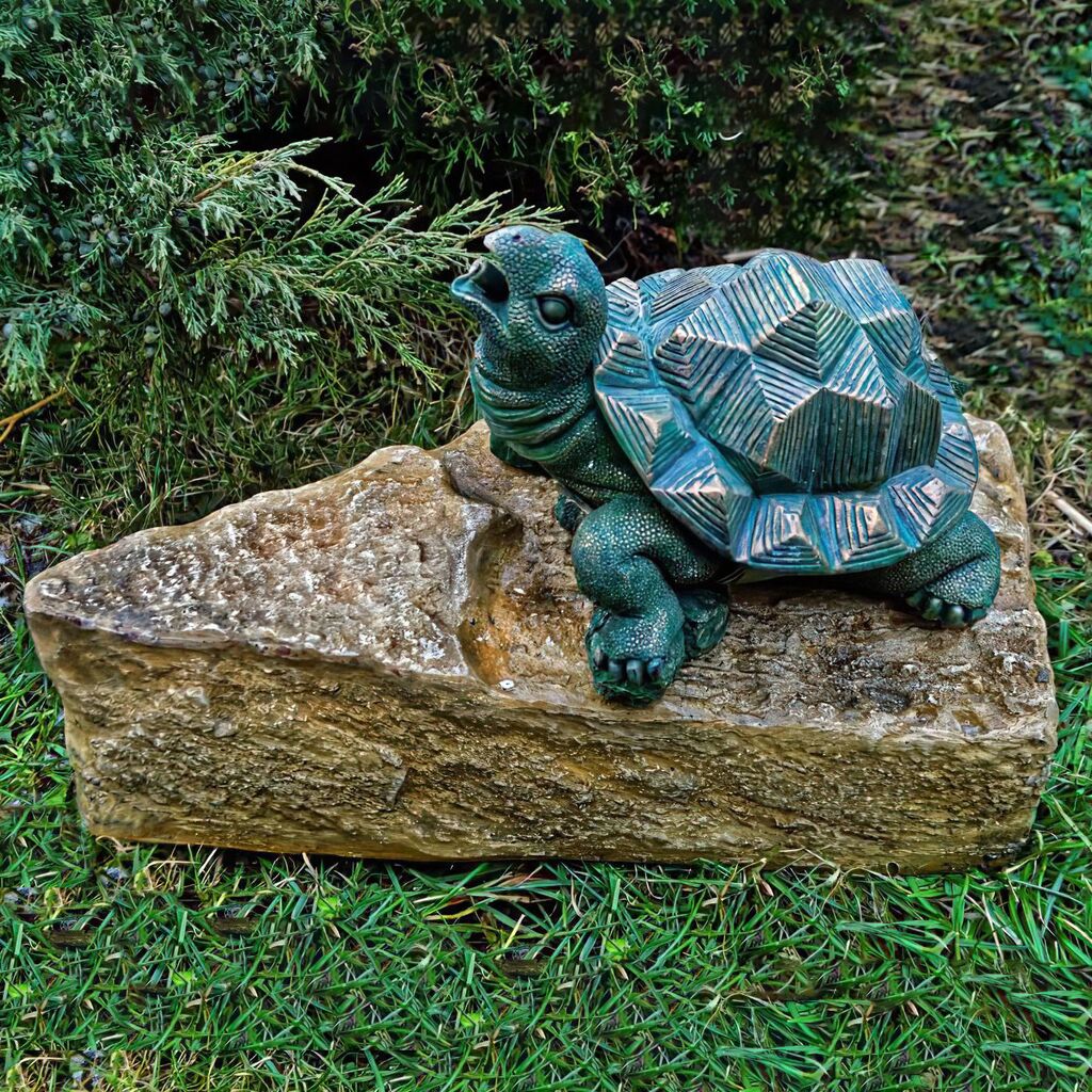  Schildkröten Wasserspeier Aus Steinguss Für Die Kunstvolle Teich Gestaltung - Karolos