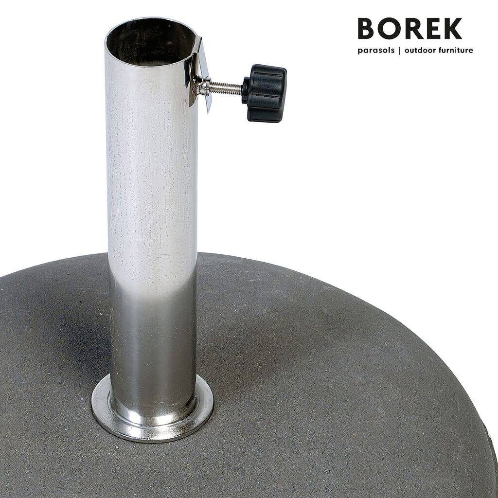  Schirmständer Aus Beton Für Sonnenschirme Von Borek - Anthrazit - Mit Stahlrohr - Beton Schirmständer
