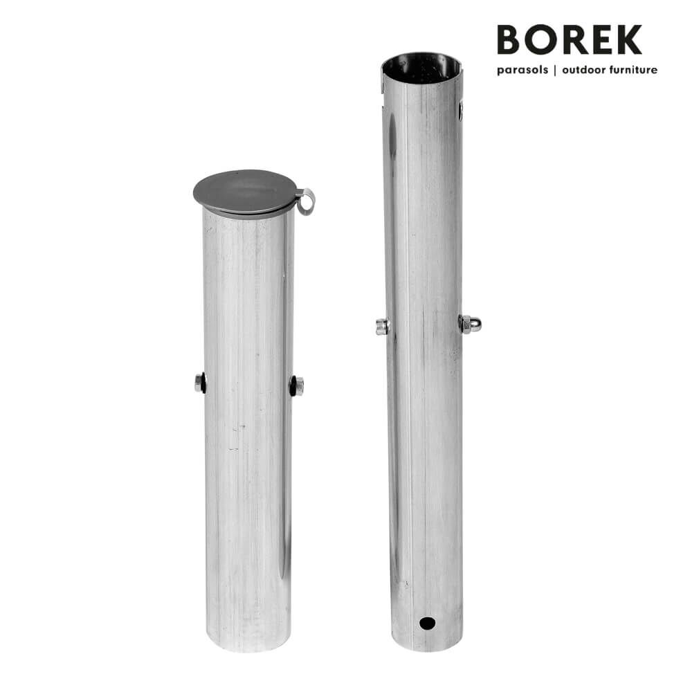  Schirmständer Bodenanker Von Borek - Aluminium Silber - Bodenverankerung