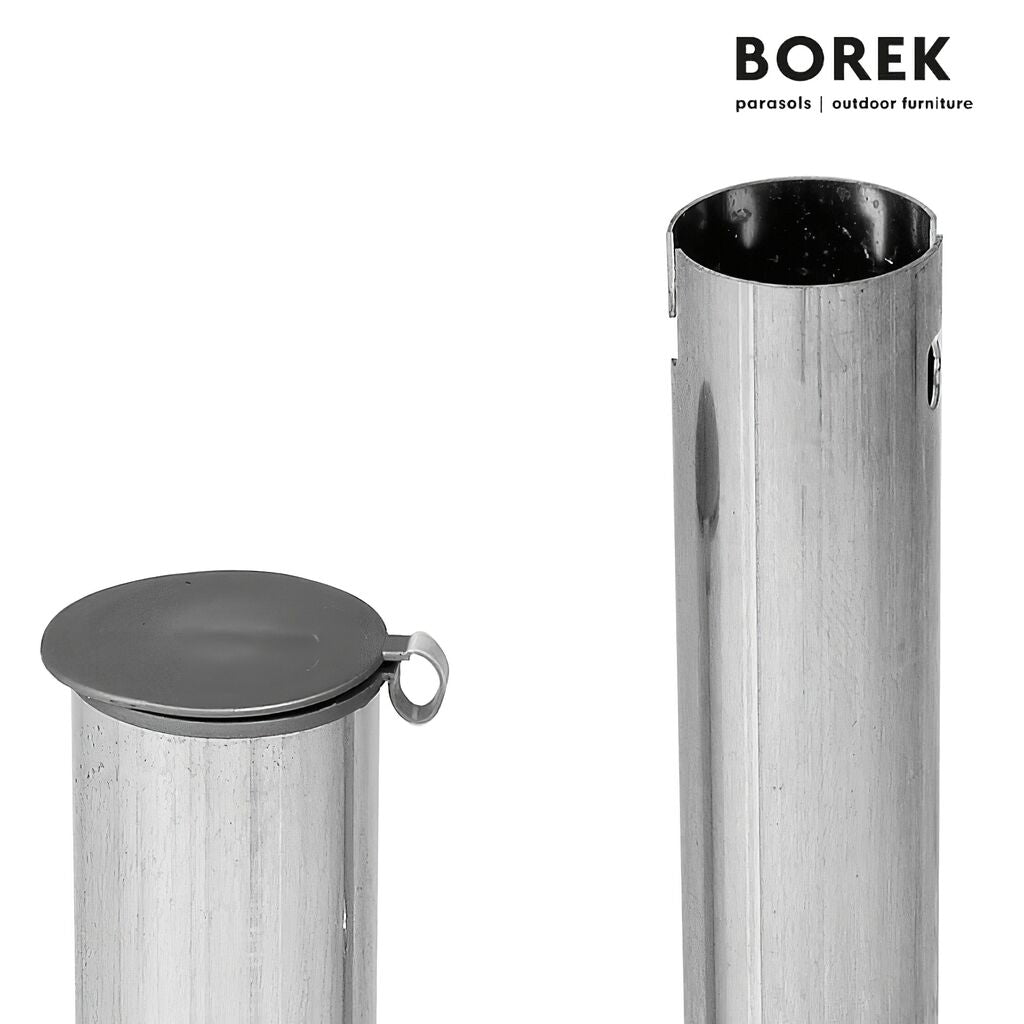  Schirmständer Bodenanker Von Borek - Aluminium Silber - Bodenverankerung