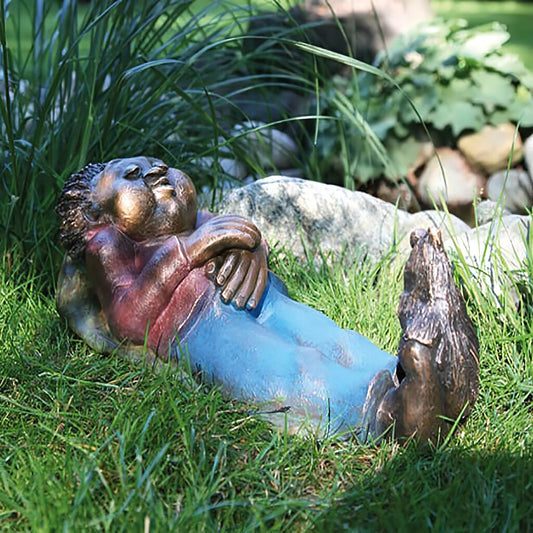  Schlafende Garten Bronzefigur - Limitierte Auflage - Otto, Der Müde