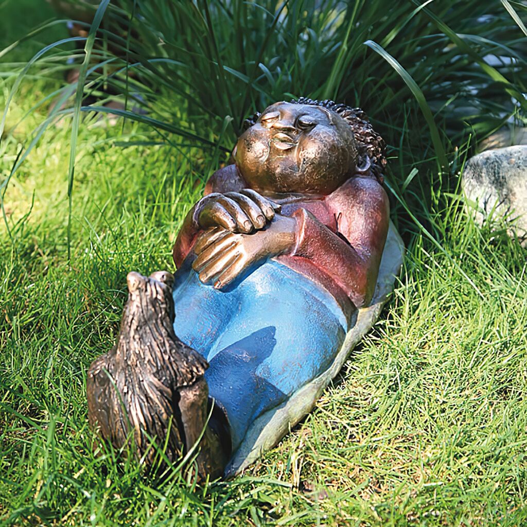  Schlafende Garten Bronzefigur - Limitierte Auflage - Otto, Der Müde
