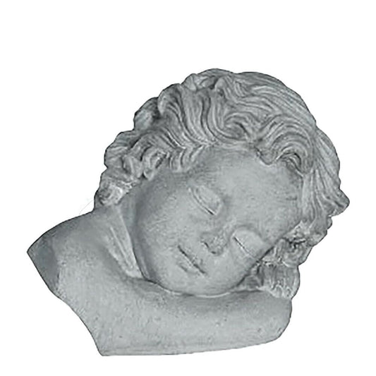  Schlafender Engelkopf In Moderner Zement-Optik - Polystone - Notte