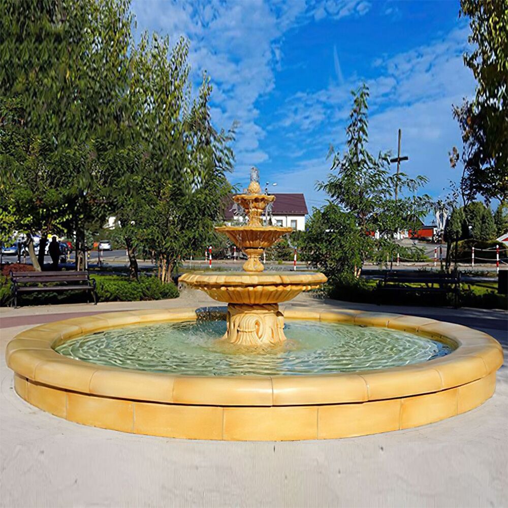  Schlichte Brunnen Einfassung Aus Steinguss Für Gartenbrunnen - Confina