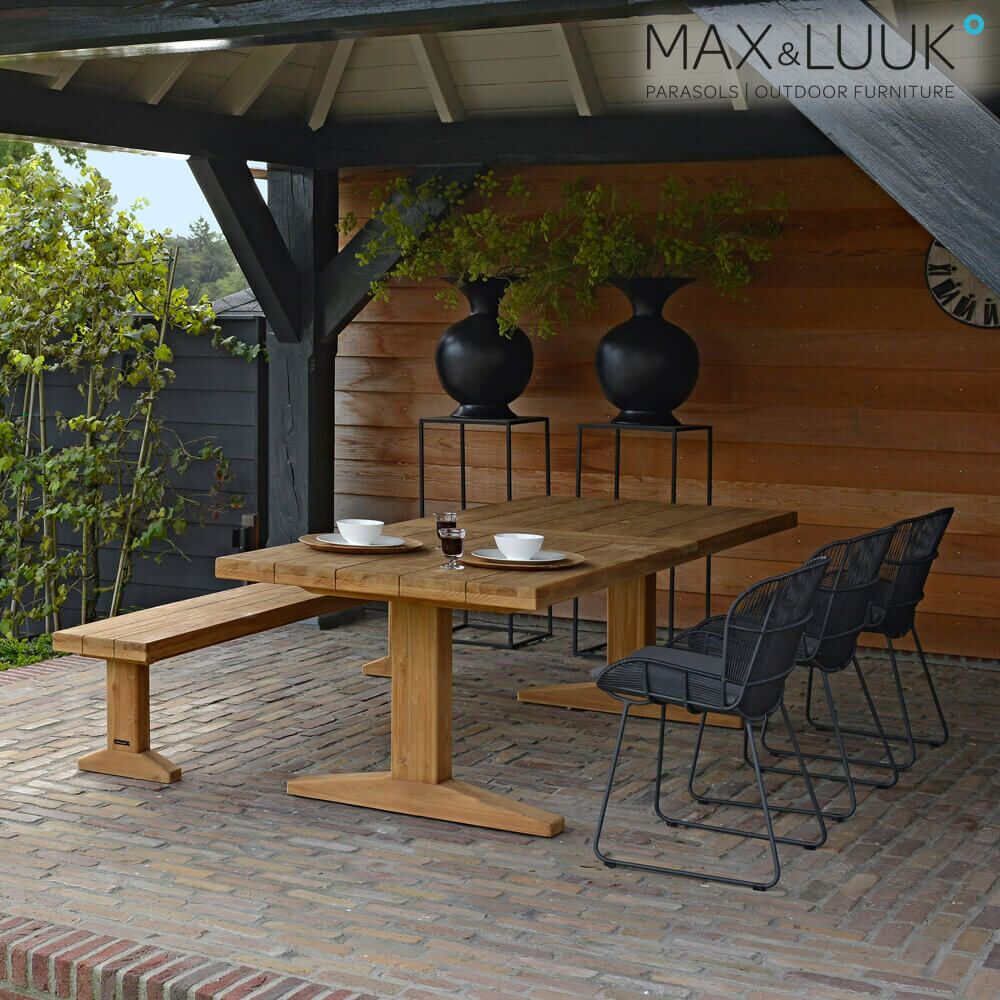  Schlichte Gartenbank Aus Teakholz Ohne Lehne - Max&Luuk - Bruce Gartenbank