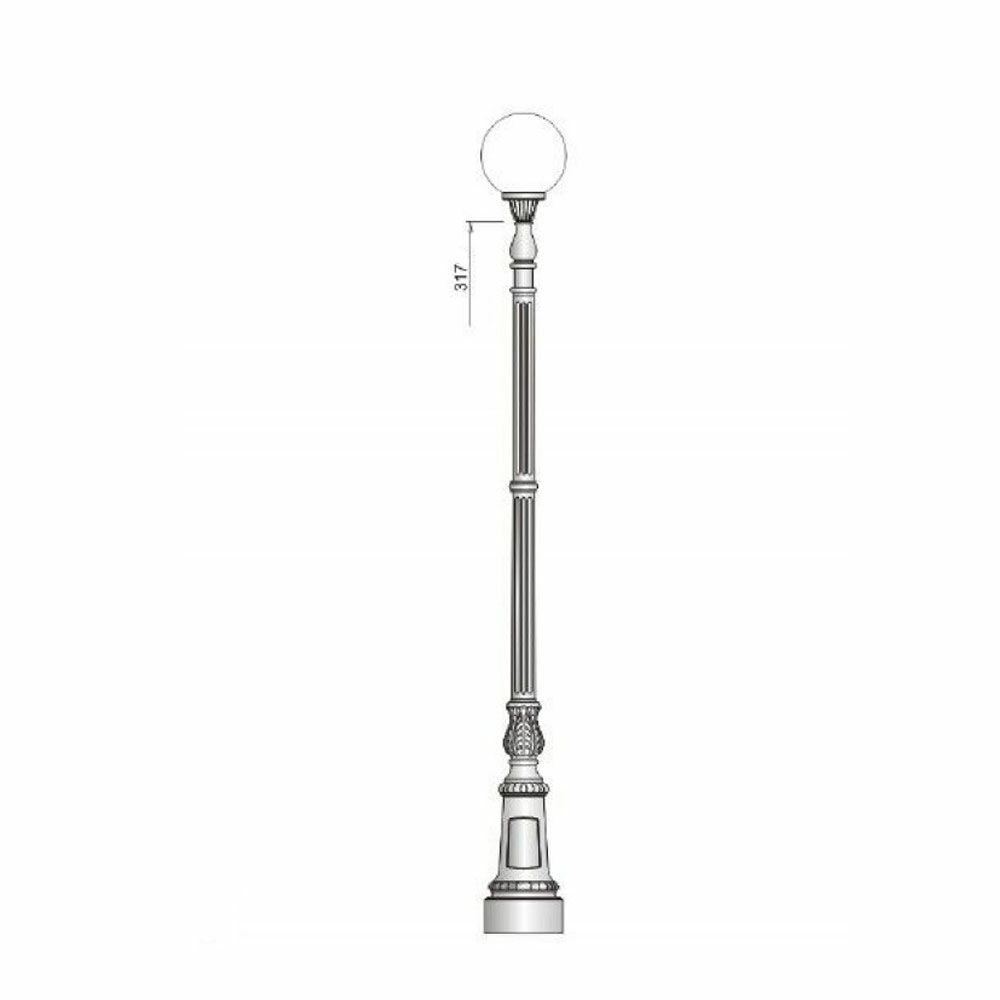  Schlichte Parkleuchte Aus Gusseisen Für Außenanlagen - Vannda