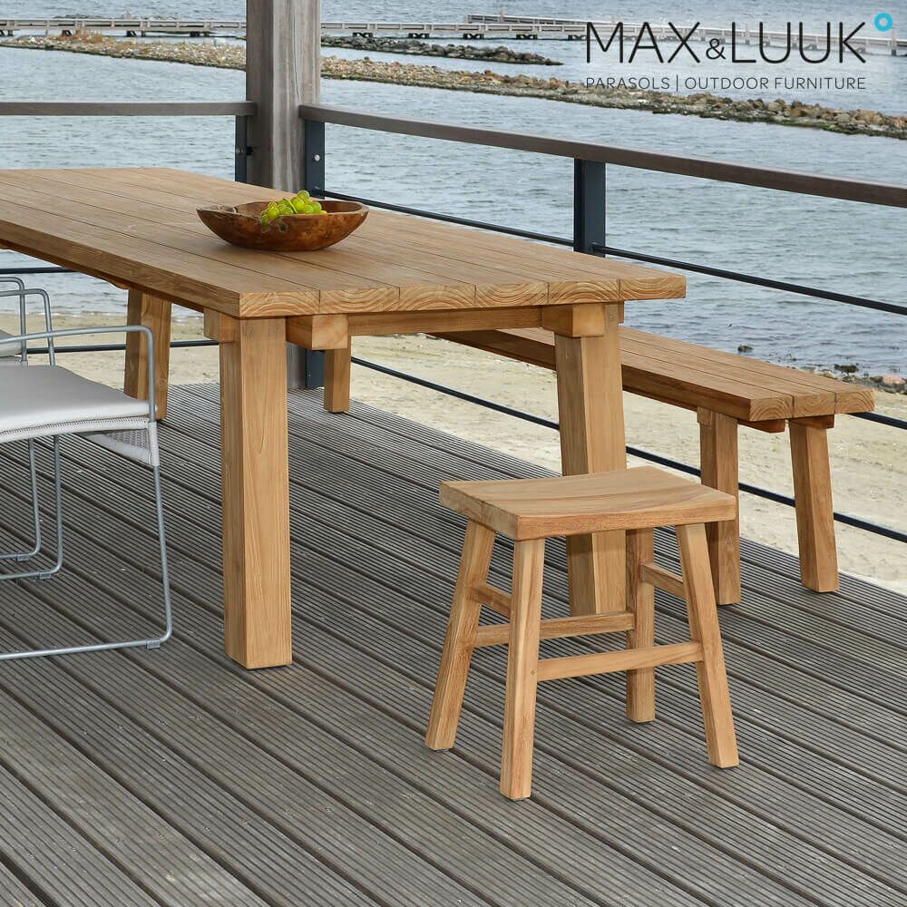  Schlichter Gartenhocker Aus Teakholz - Max&Luuk - Lindy Hocker
