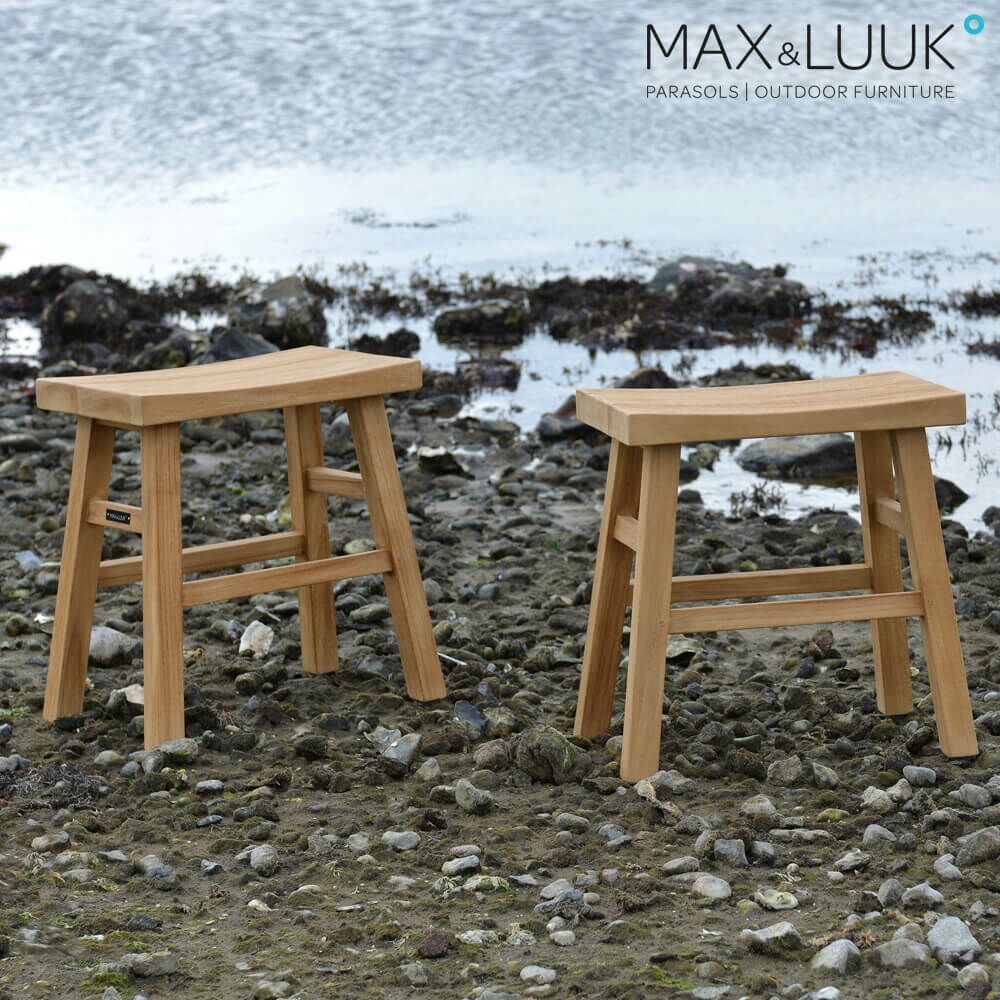  Schlichter Gartenhocker Aus Teakholz - Max&Luuk - Lindy Hocker