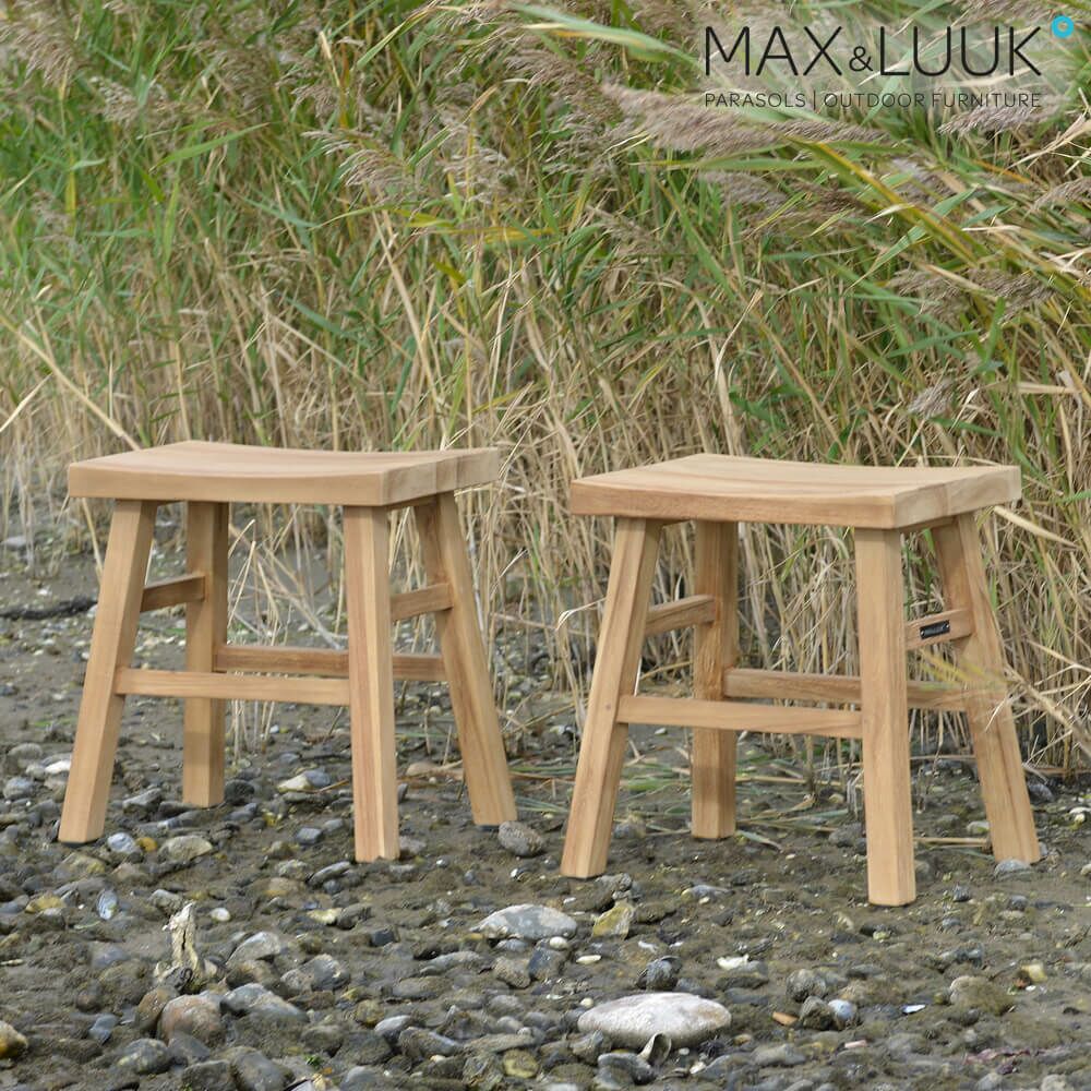  Schlichter Gartenhocker Aus Teakholz - Max&Luuk - Lindy Hocker