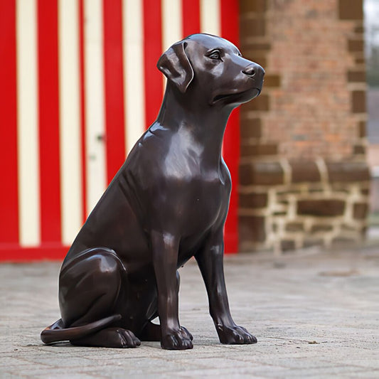  Schöne Bronze Deko Hundefigur - Goldi