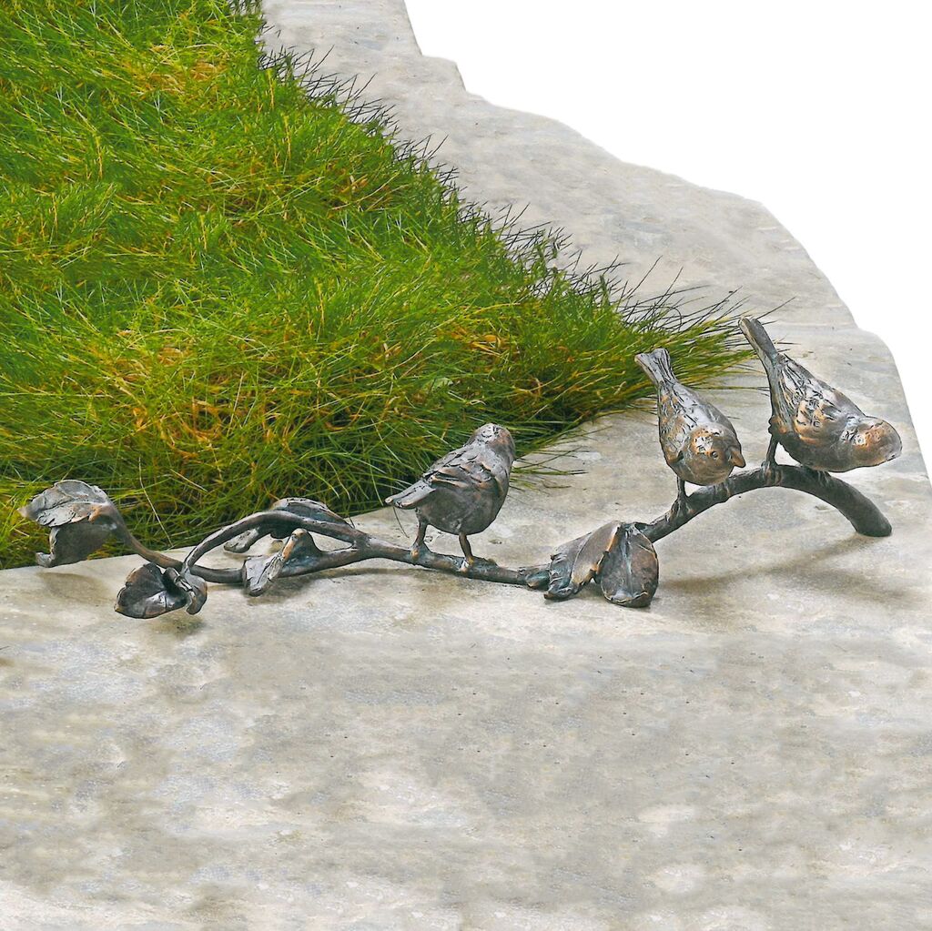  Schöne Garten Vogelskulptur Aus Bronzeguss Mit Patina - Fibo