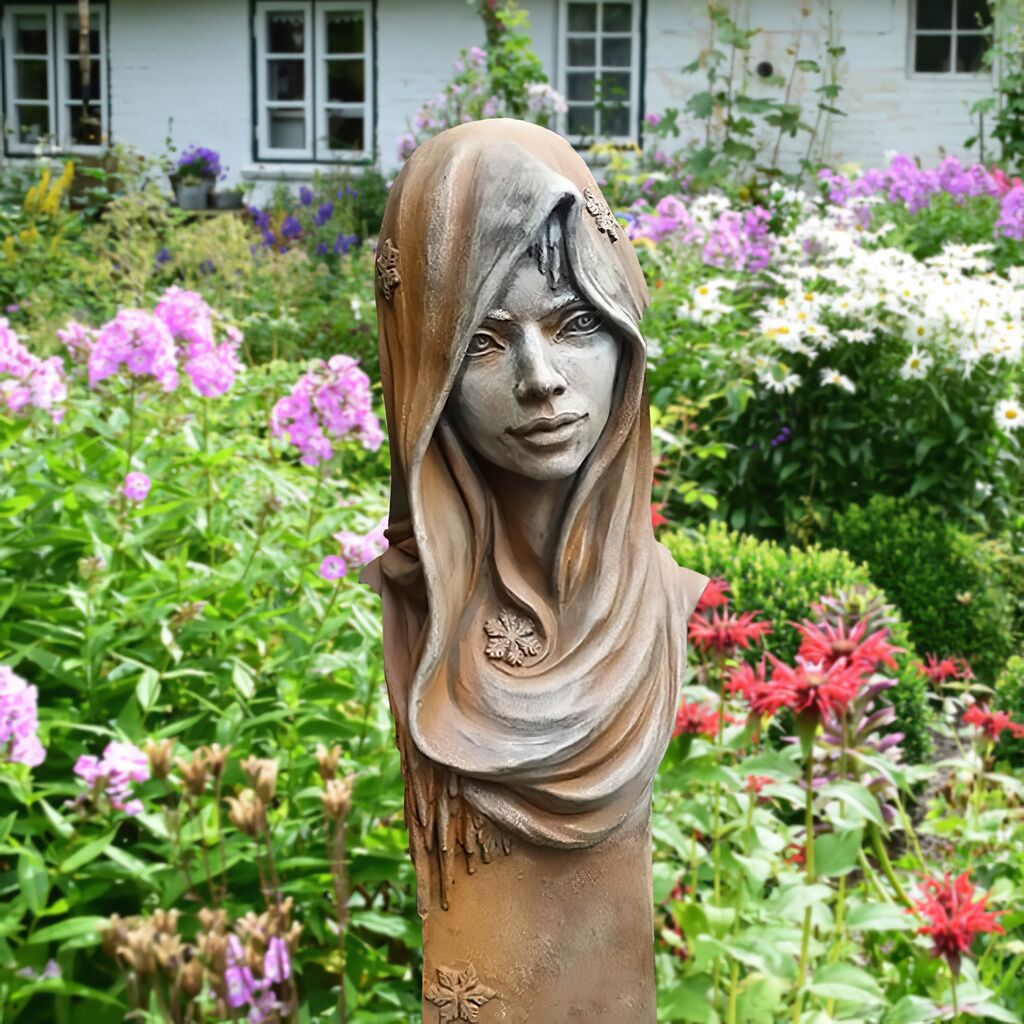  Schöne Gartenskulptur - Frauen Büste Aus Stein - Jolanda