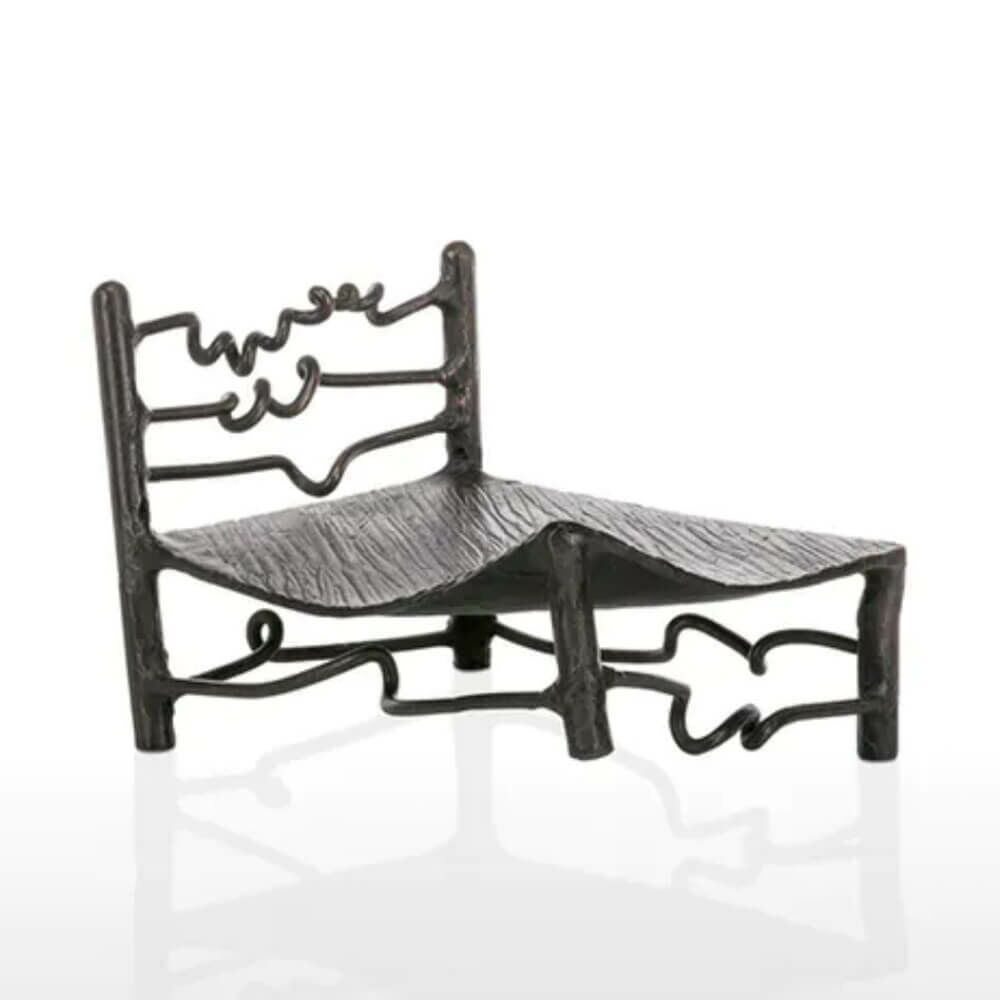  Schwarze Bett-Dekofigur Aus Bronze - Limitiert - Bed Of Frustration