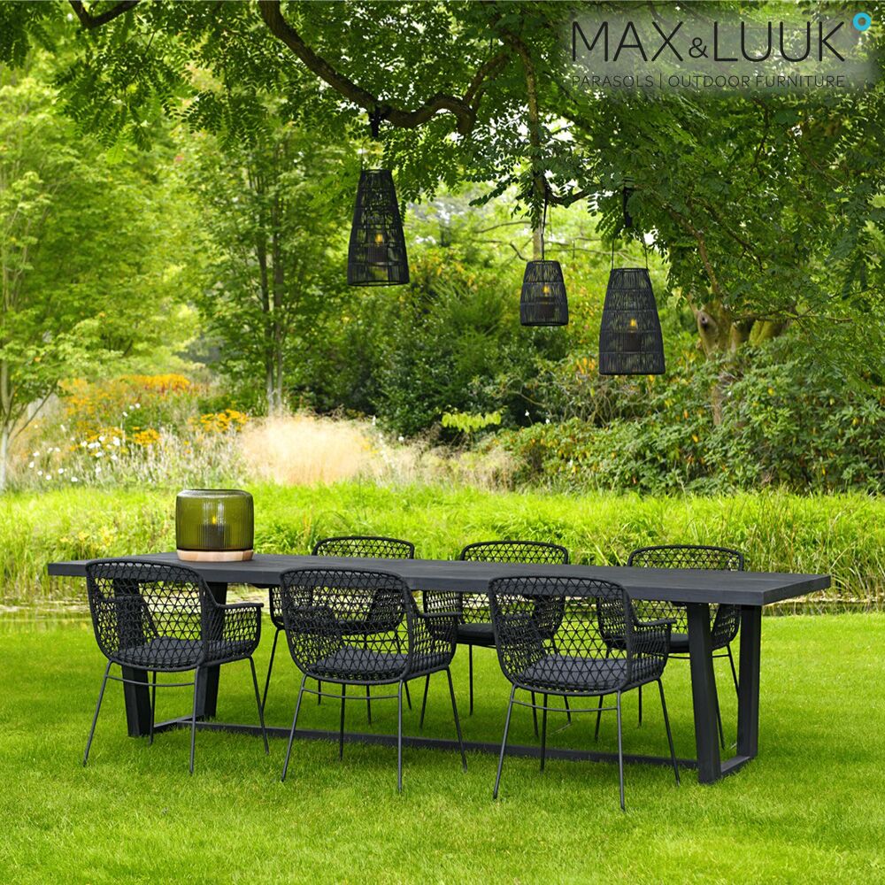  Schwarze Gartenlichter Zum Hängen Oder Aufstellen - 3er Laternen Set Von Max & Luuk - Mace Laternen