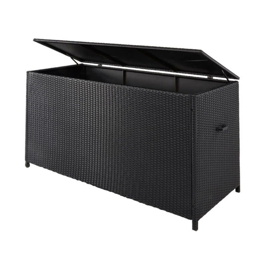  Schwarze Kissentruhe Aus Polyrattan - Kissentruhe Calva