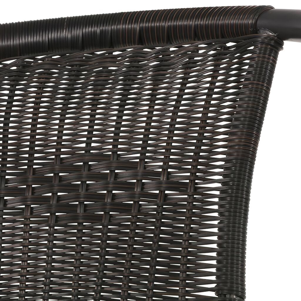  Schwarzer Metallstuhl Stapelbar Für Draußen - Gartenstuhl Nerano