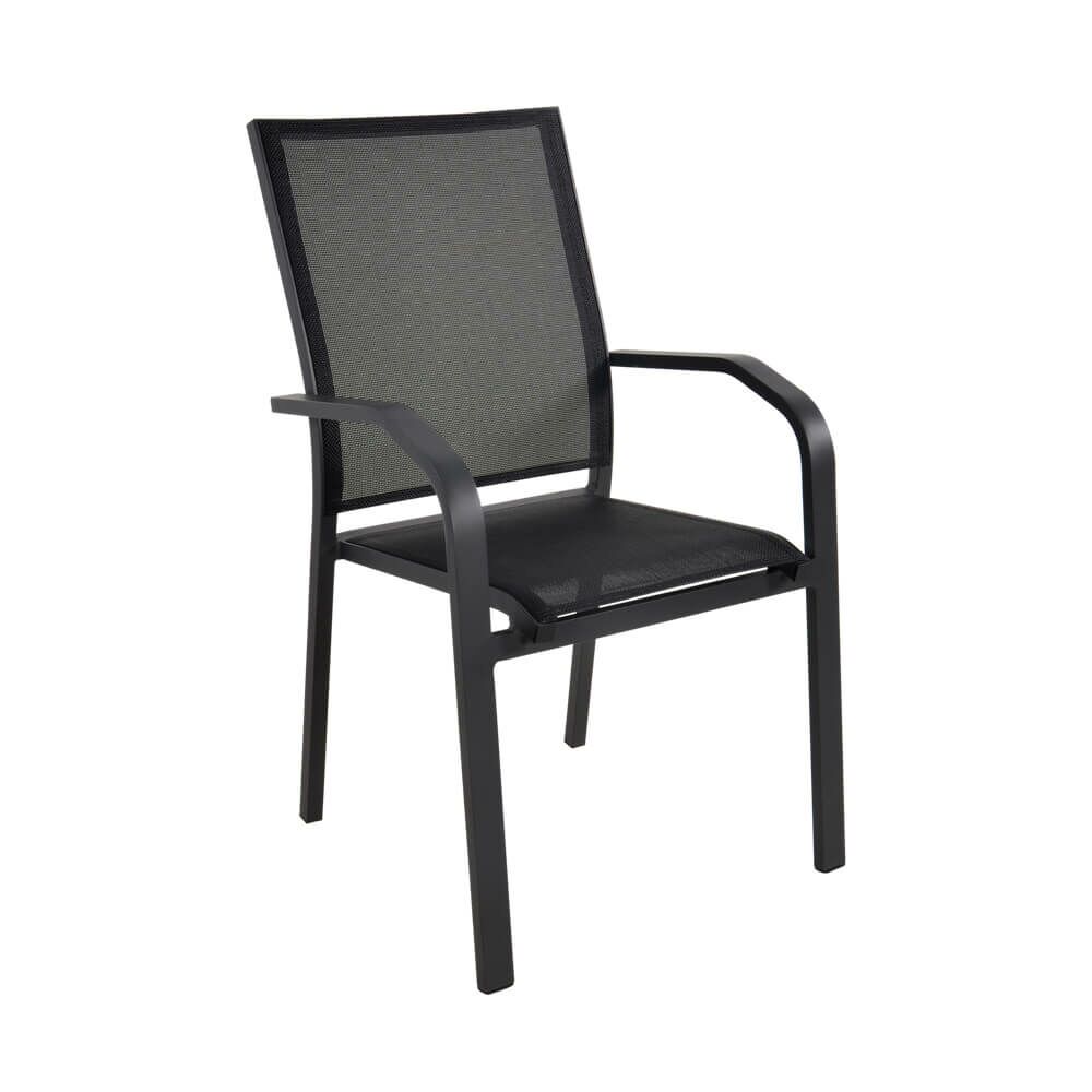  Schwarzer Outdoor Stapelstuhl Aus Aluminium - Stapelstuhl Urma