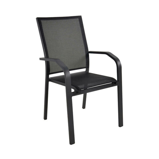  Schwarzer Outdoor Stapelstuhl Aus Aluminium - Stapelstuhl Urma