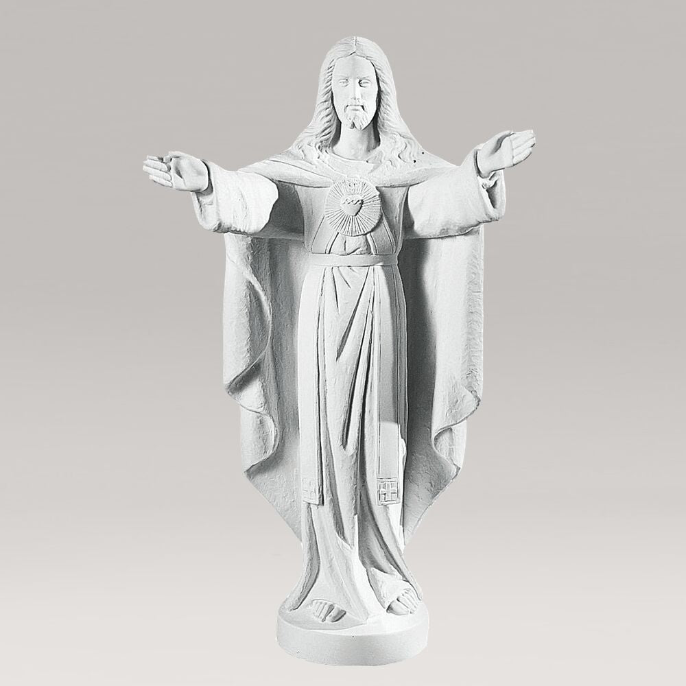  Segnende Jesusfigur Für Den Garten Aus Marmorguss - Jesus Cielo