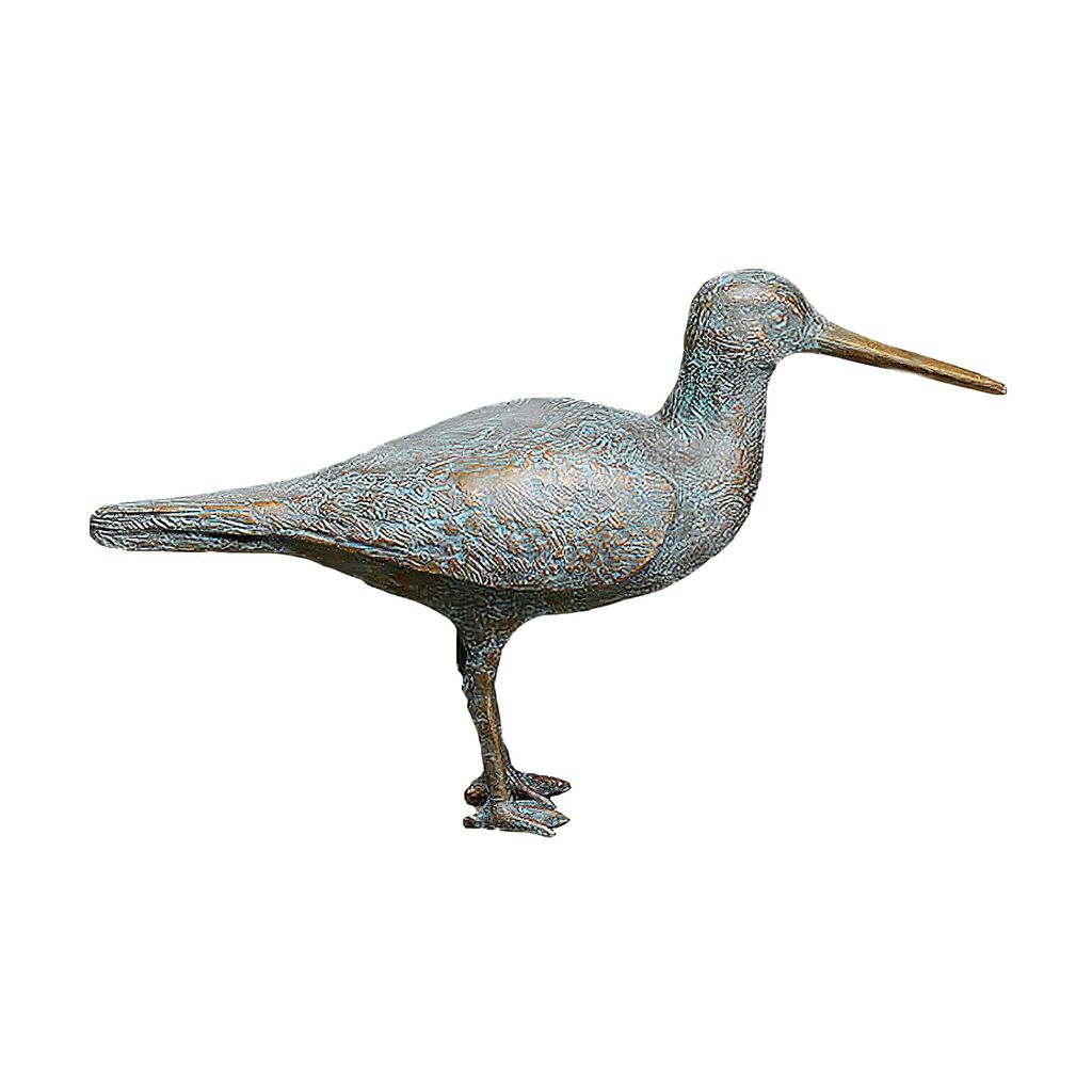  Set Aus 2 Bronze Wasservogel-Statuen - Wasserläufer Set