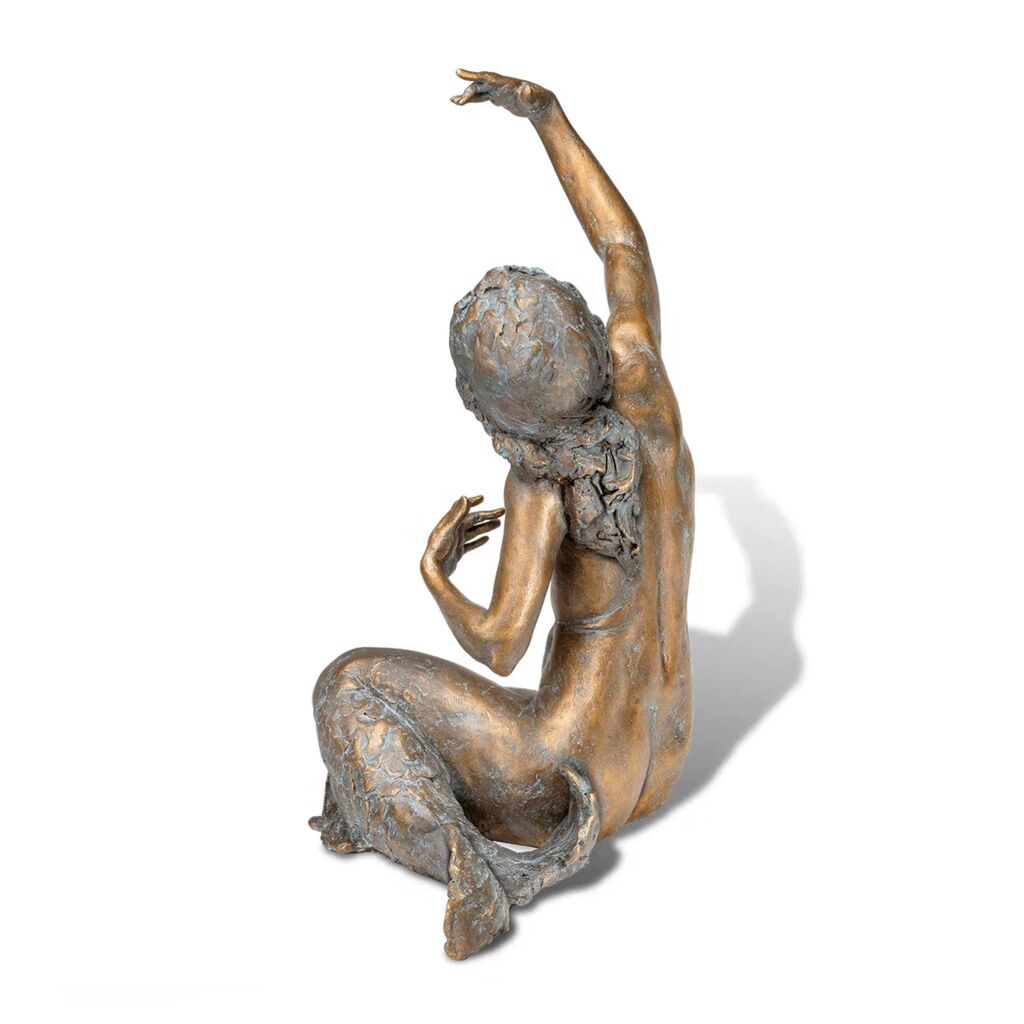  Singende Meerjungfrau Aus Bronze - Limitiert - Mit Patina - Leukosia
