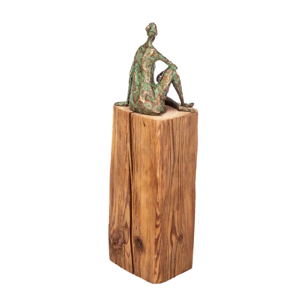  Sitzende Frau - Limitierte Bronzekunst Mit Sockel - Marie
