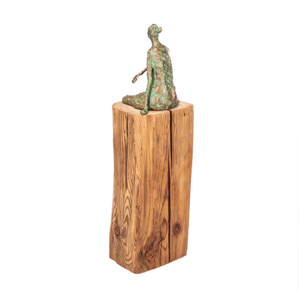  Sitzende Frau - Limitierte Bronzekunst Mit Sockel - Marie