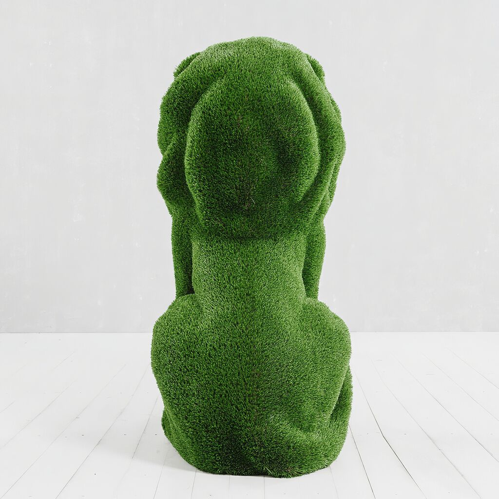  Sitzende Löwenskulptur - Topiary - GFK & Kunstrasen - Ahadi