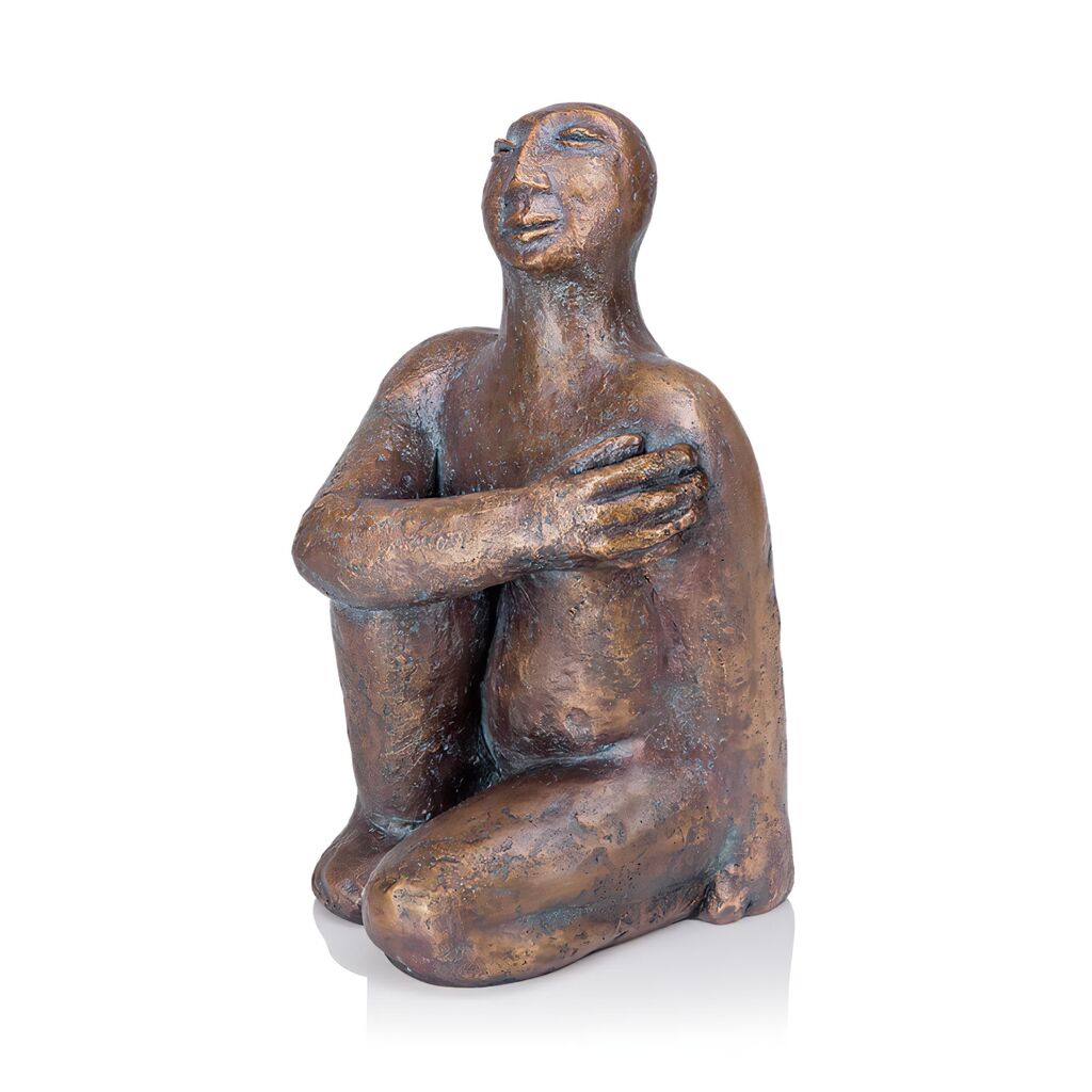  Sitzende Menschfigur Aus Bronzeguss - Limitierte Edition - Sitzende 1