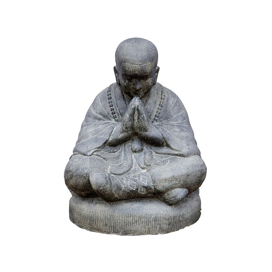 Sitzender Mönch Skulptur Aus Steinguss Als Gartendeko - Orantes