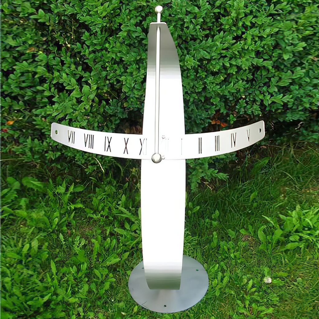  Skulpturale Edelstahl Sonnenuhr - Sonnenuhr Skulptur