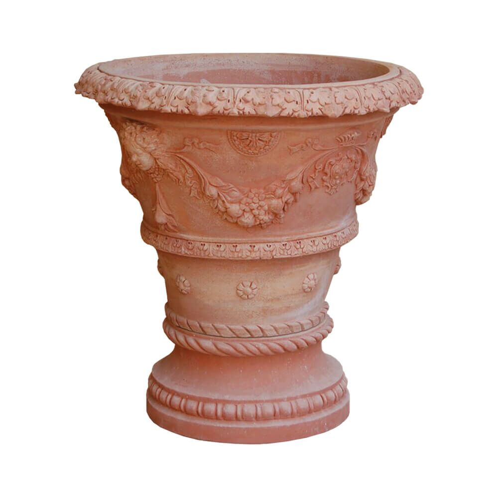  Sockel Aus Terrakotta Mit Ornament - Phiodora
