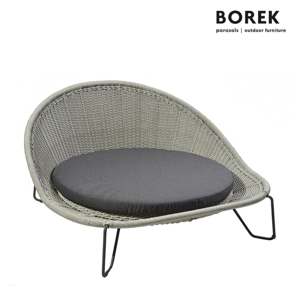  Sonnenliege Rund Von Borek - Edelstahl - Grau - Mit Polster Kissen - Pasturo Sonnenliege