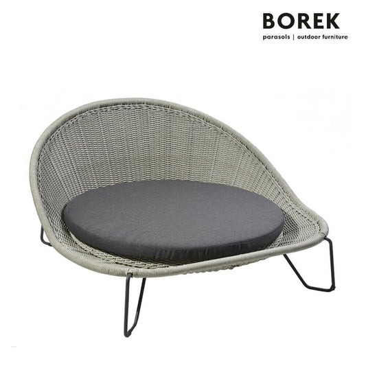  Sonnenliege Rund Von Borek - Edelstahl - Grau - Mit Polster Kissen - Pasturo Sonnenliege