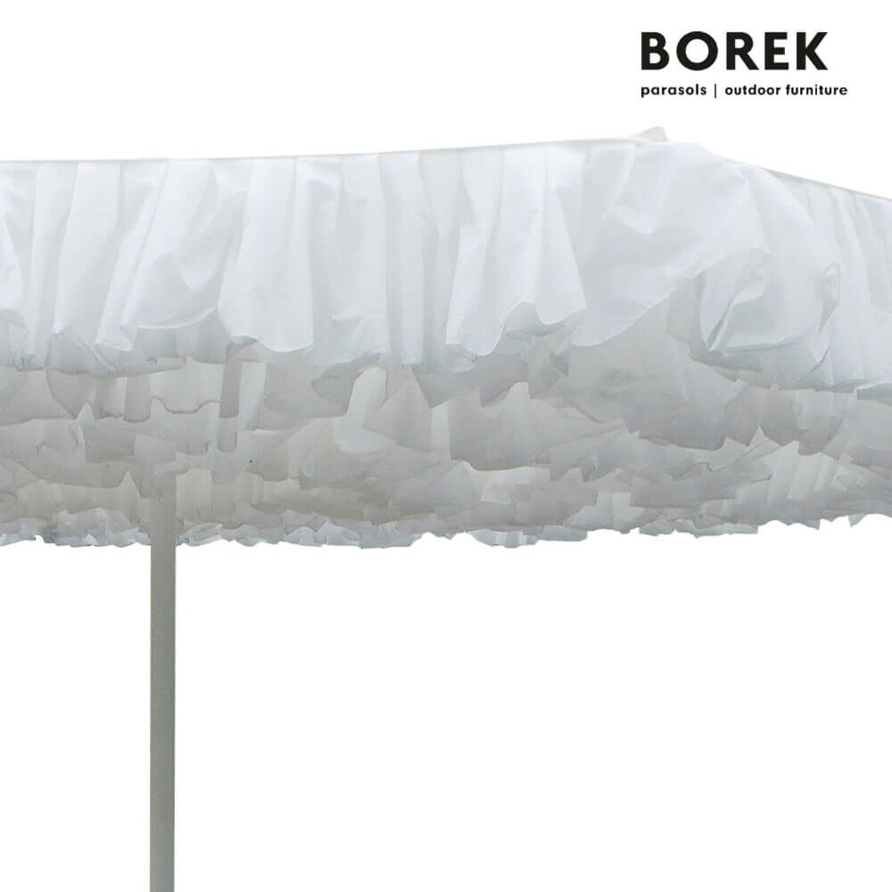  Sonnenschirm Weiß - Borek - Rund - Ausgefallen - Aluminium Rahmen - Monroe Sonnenschirm