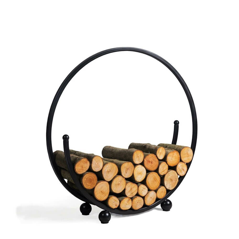  Spiralförmiges Holzregal Mit Viel Platz Für Feuerholz - Stahl - Kiroso Holzregal
