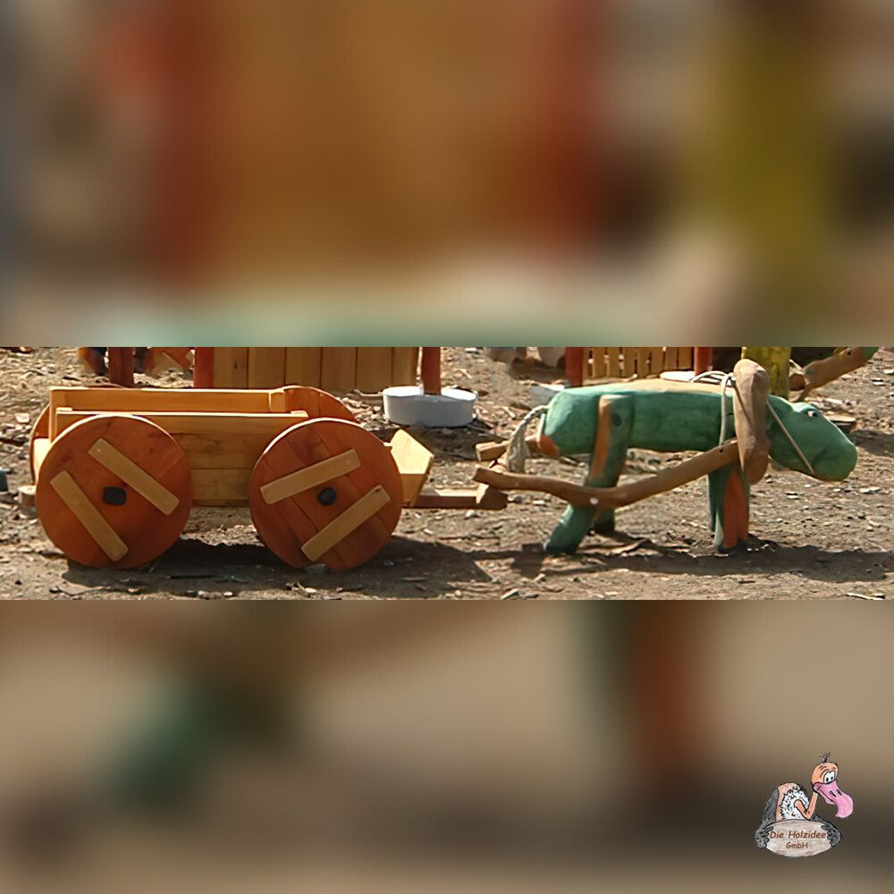  Stabile Dinosaurier Figur Aus Holz Für Den Spielplatz - Gespann Sauri