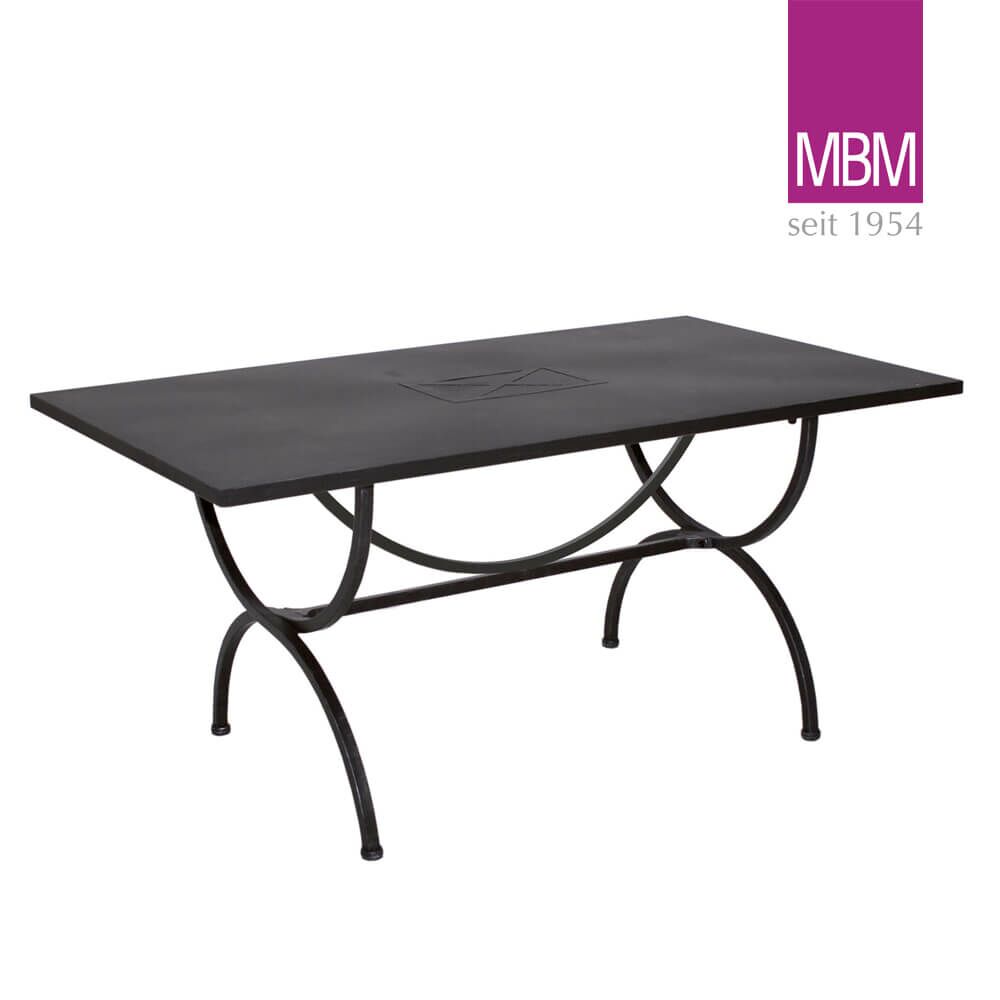  Stabiler Gartentisch Aus Schmiedeeisen - 160x90cm - MBM - Tisch Medici