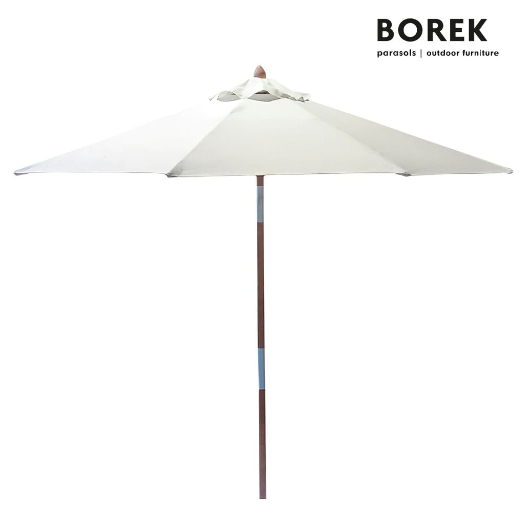  Stabiler Sonnenschirm Für Den Garten Mit Holzstiel Von Borek - Enzo Sonnenschirm