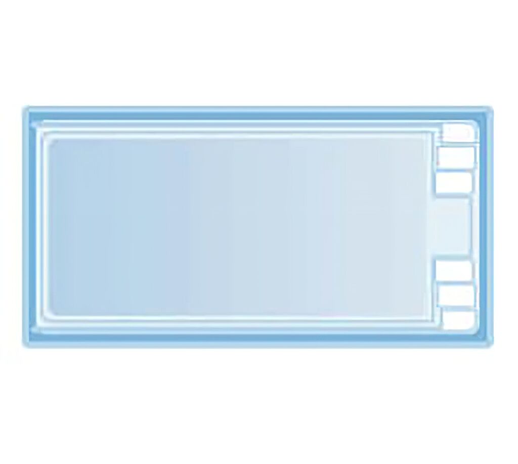  Stabiles Schwimmbecken - Garten Glasverbund-Pool - Komplettset - 300x600cm - Eckig - Mit Treppe - Namibia Pearl